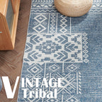 Jinchan Area Rug - 2X3 Ultra-Thin Door Mat Washable Rug, Vintage Entryway Rug, Boho Rug Geometric, Non-Slip Non-Shedding Carpet