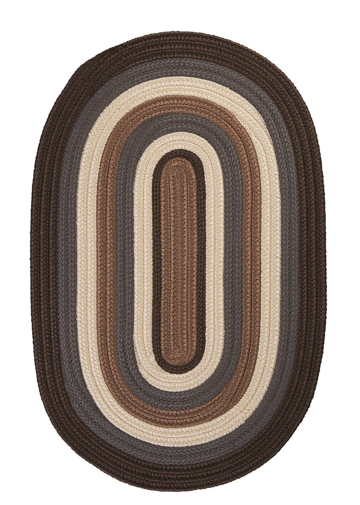 Brooklyn Braided Rug, 2X12, Brownstone