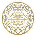 Sri Yantra Hindu Tantra Chaka | 12    Diameter - 1/8    Thick | Wooden Wall Art Hindu, Crystal Grid, Zen, Oriental Wall Art, Woo