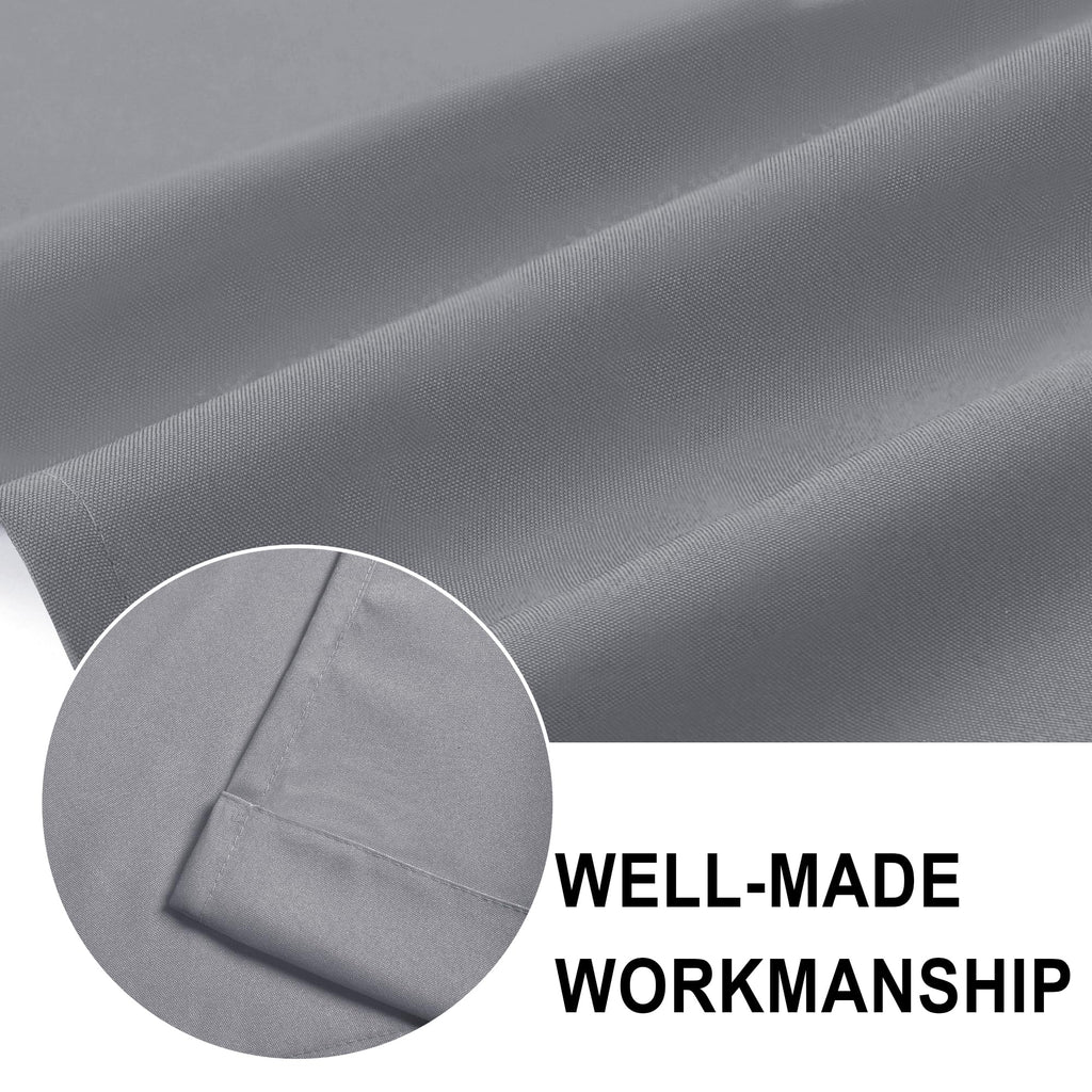 Dwcn Valance Curtains For Living Room, Kitchen Valance Solid Short Topper - Rod Pocket Basement Window Curtains -1 Panel, 42 X 1