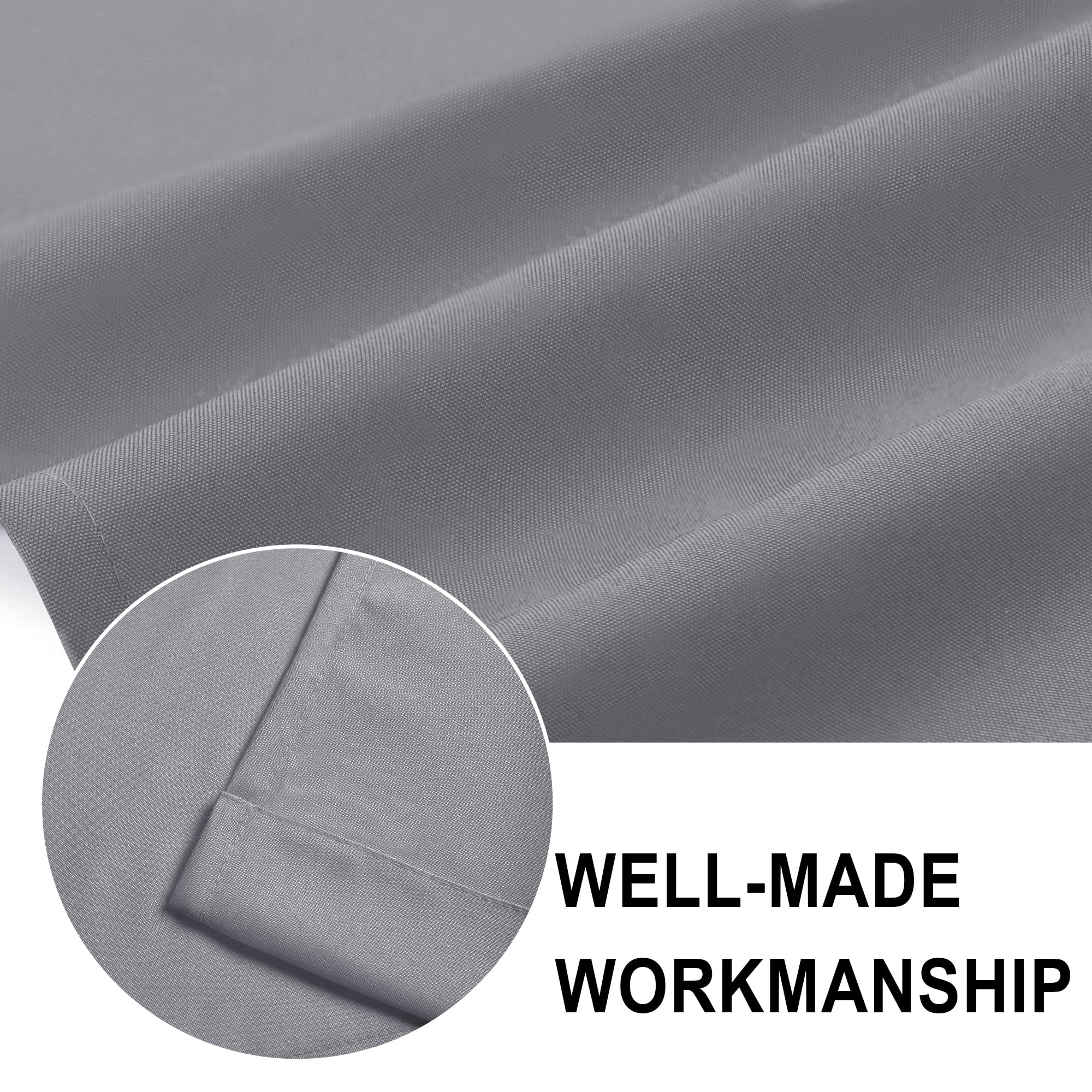Dwcn Valance Curtains For Living Room, Kitchen Valance Solid Short Topper - Rod Pocket Basement Window Curtains -1 Panel, 42 X 1