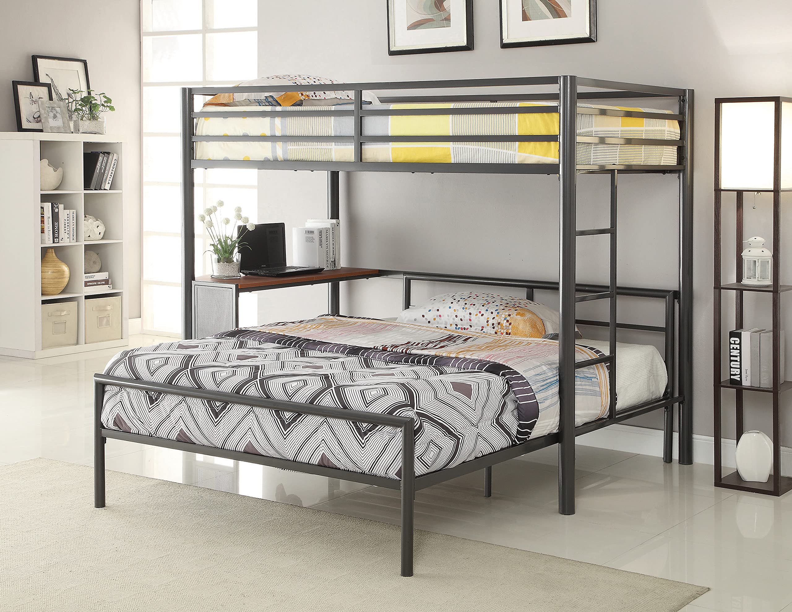 Coaster Home Furnishings Fisher Full Bed with Sleek Lines, Gunmetal (CO-300279F)