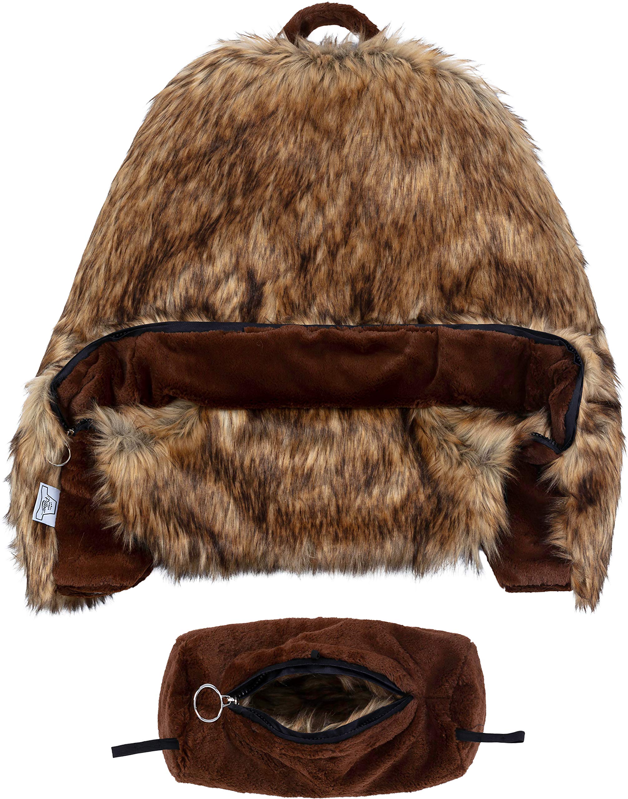 Xxl Husband Pillow Cover Only - Limited Baby Brown Bear Backrest Pillowcase Set, 2-Tone Reversible Double Sided Fabulous Faux Fu