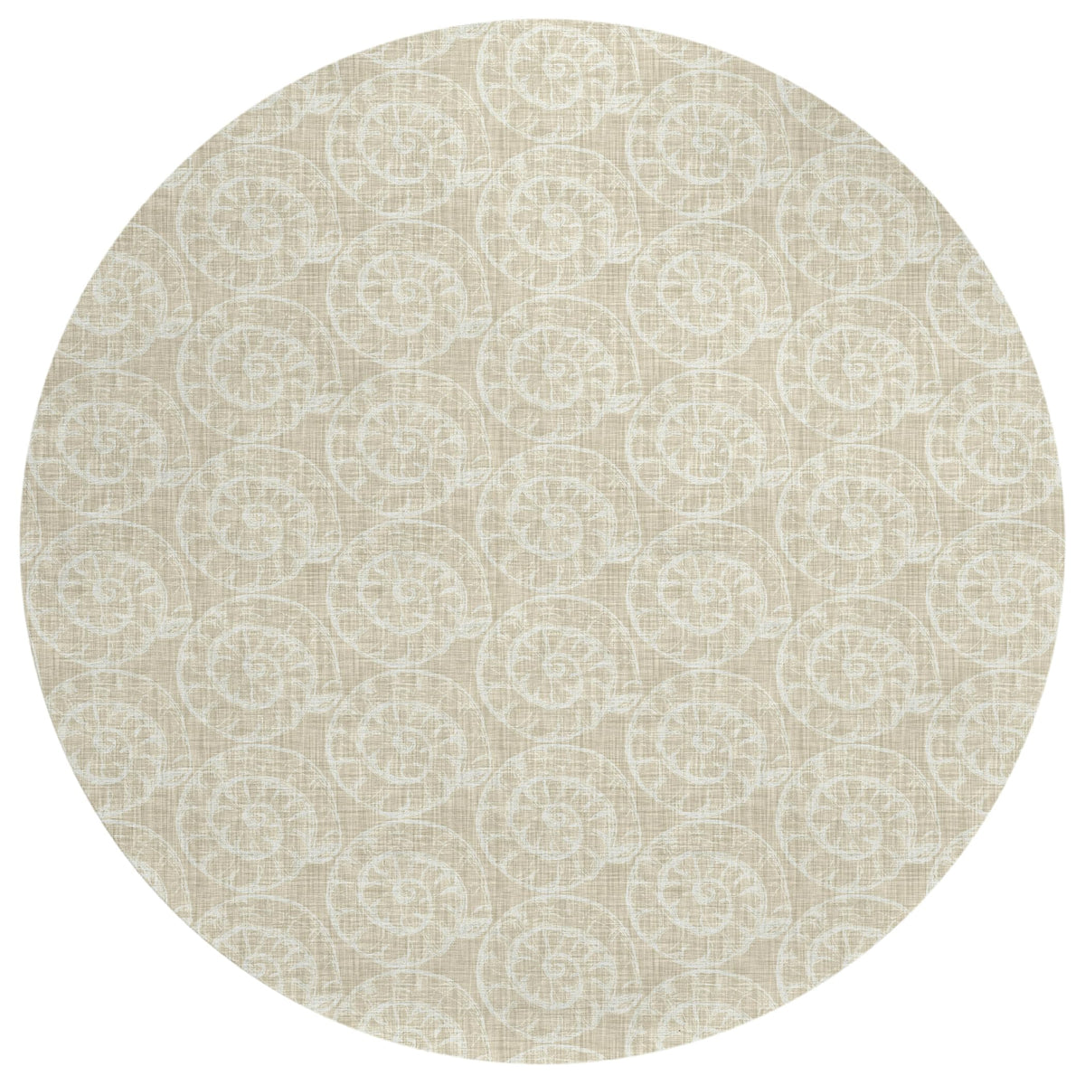 Addison Rugs Surfside Asr41 Beige 8' X 8' Indoor Outdoor Round Rug, Easy Clean, Machine Washable, Non Shedding, Bedroom, Living Room, Dining Room, Kitchen, Patio Rug