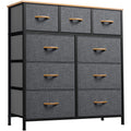Dwvo Dresser For Bedroom With 9 Drawers, Fabric Storage Dresser, Closet Dresser & Chest Of Drawers For Living Room, Closets