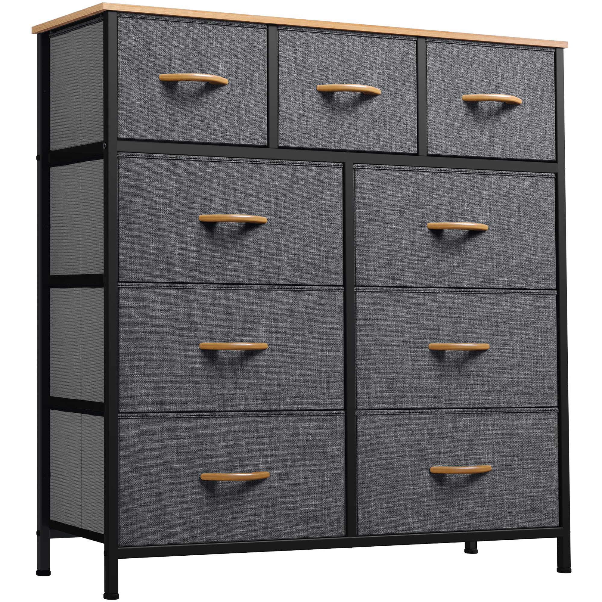 Dwvo Dresser For Bedroom With 9 Drawers, Fabric Storage Dresser, Closet Dresser & Chest Of Drawers For Living Room, Closets