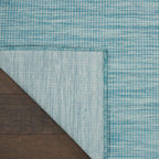 Nourison Positano Indoor/Outdoor Aqua 4' X 6' Area Rug, Easy Cleaning, Non Shedding, Bed Room, Living Room, Dining Room, Backyard, Deck, Patio (4X6)