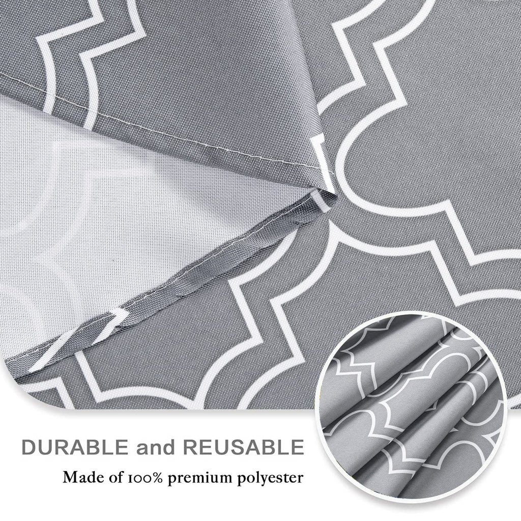 Umineux Outdoor Tablecloth With Umbrella Hole And Zipper, Spring/Summer Waterproof Table Cover For Picnic/Bbq/Garden(60' Round,Gray)