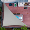 Shademart 16' X 21' X 26.4' Grey Sun Shade Sail Right Triangle Smslt Canopy Fabric Cloth Screen, Water Air Permeable & Uv Resist