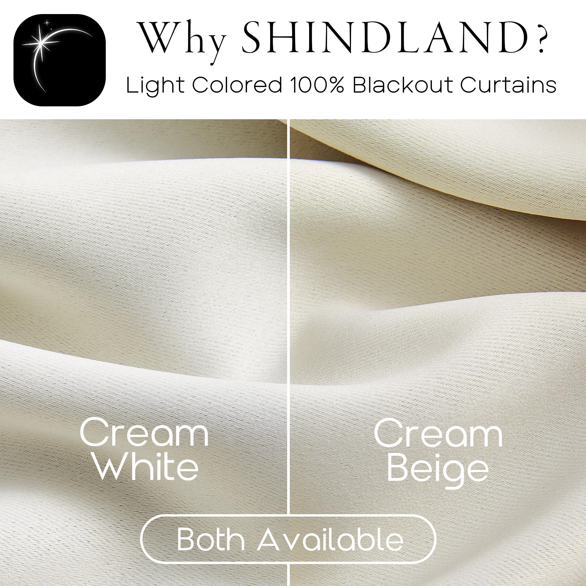 Shineland Black Out Curtains 63 Inch Long,100% Blackout Back Tab Thermal Room Darkening Curtains 63 Inch Length 2 Panel Set For