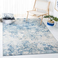 Safavieh Brentwood Collection X-Large Area Rug - 12 x 15, Ivory & Navy, Modern Abstract Design, Non-Shedding & Easy Care, Idea