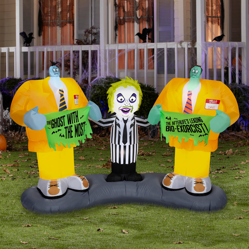 Gemmy Halloween Inflatable Beetlejuice Scene, 5 Ft Tall, Multi