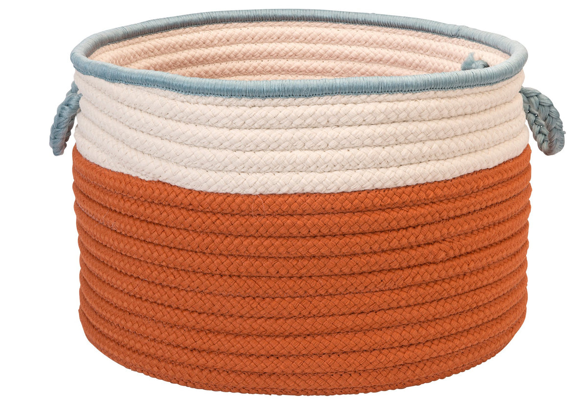 In The Band Storage Bins, 22 By 14-Inch, Orange/Light Blue