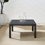 Crosley Furniture CO6322-MB Piermont Outdoor Metal Sectional Side Table, Matte Black