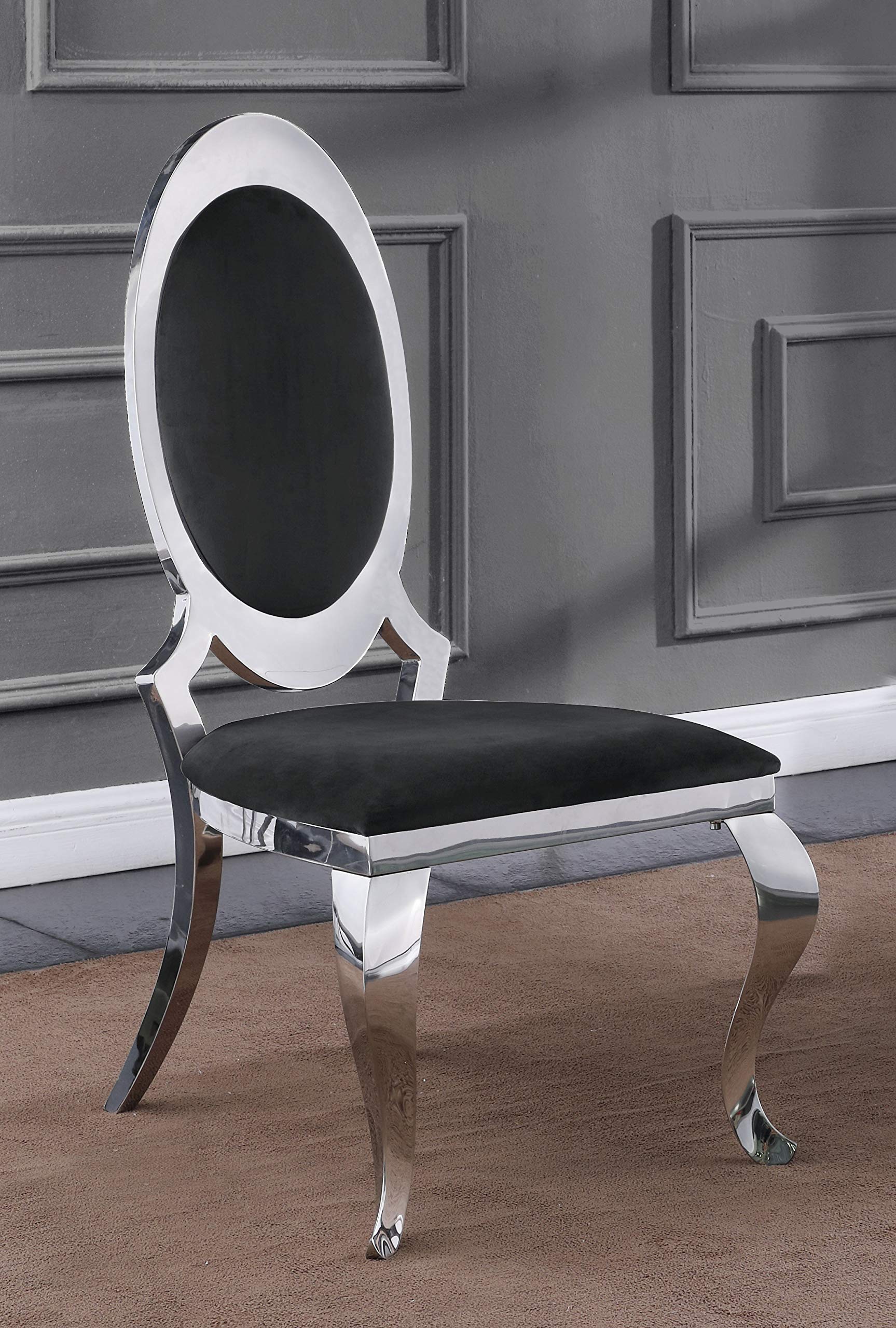 Best Quality Furniture Sc182 Dining Chairs, Black