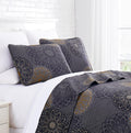 Southshore Fine Living, Inc. Midnight Floral Collection, Premium Quality, Soft, Wrinkle & Fade Resistant, Easy Case, Oversized Q