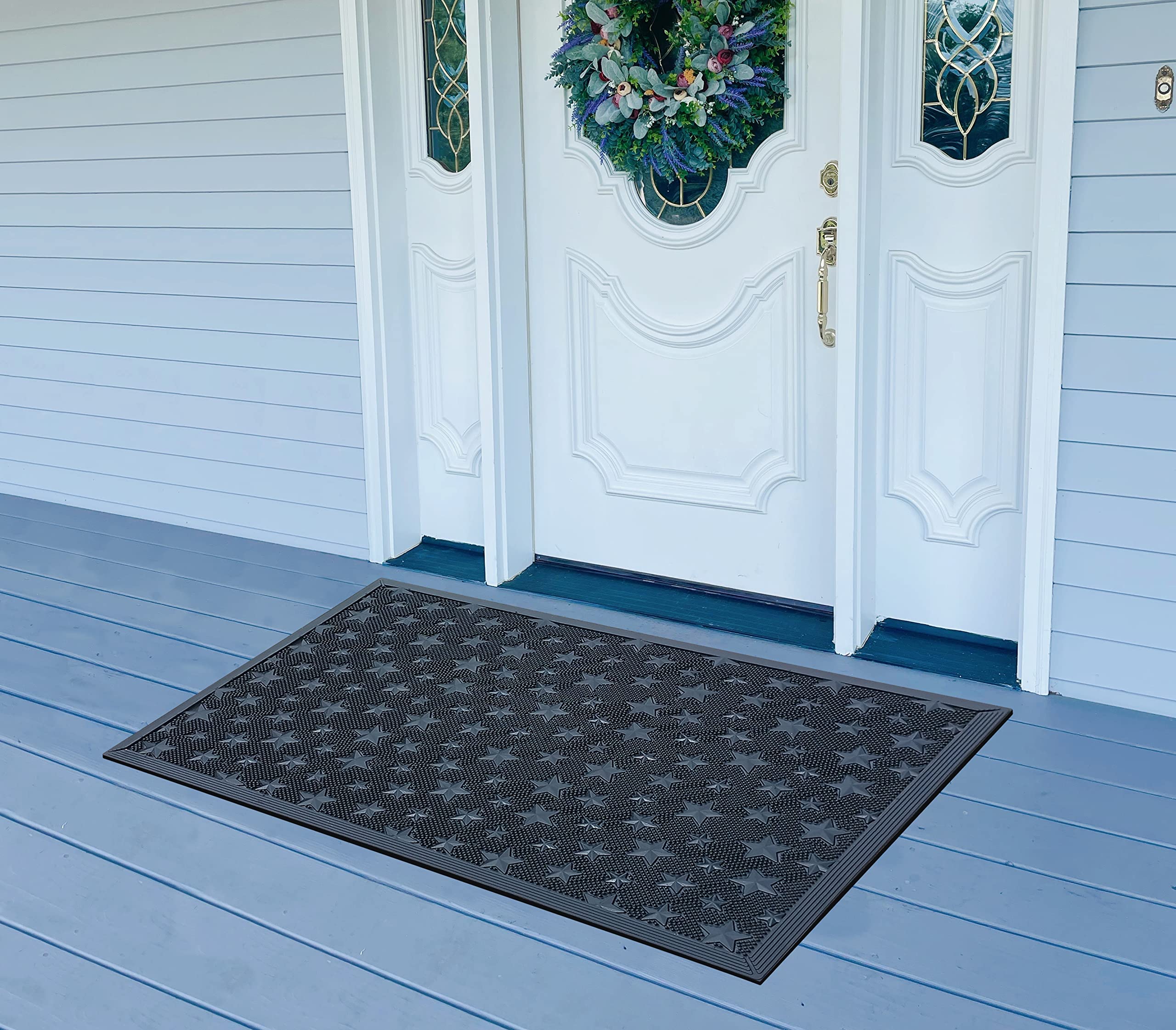 A1 Home Collections A1Home200122 Floor Rubber Pin Fun Designed Welcome Door Mats For Indoor Outdoor Entrance, 18' X 30', Dogs