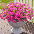 Ivydale Artificial Fake Outdoor Plants Flowers for Spring Summer Decoration, 12 Bundles Faux Silk UV Sun Resistant Realistic Mor