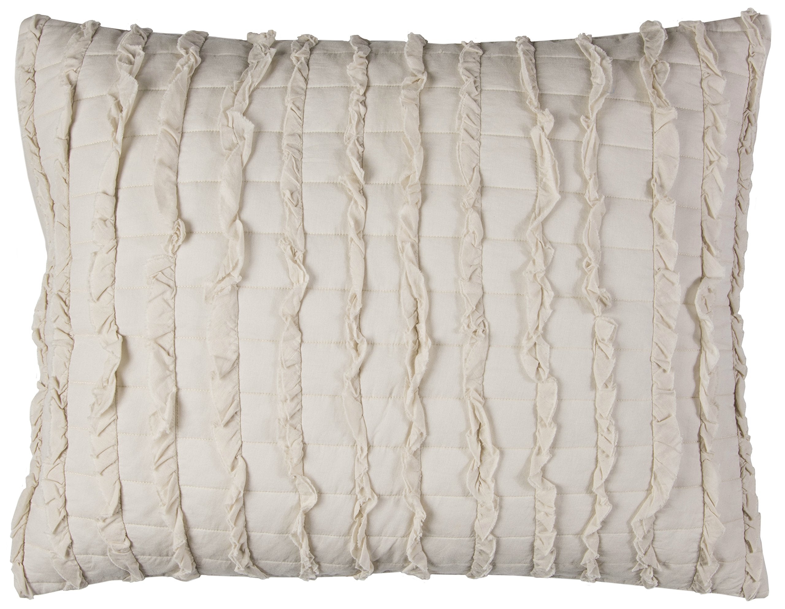 Rizzy Home | BT3015 | King Sham | 20"x36" Brown/Pink/ Geometrical