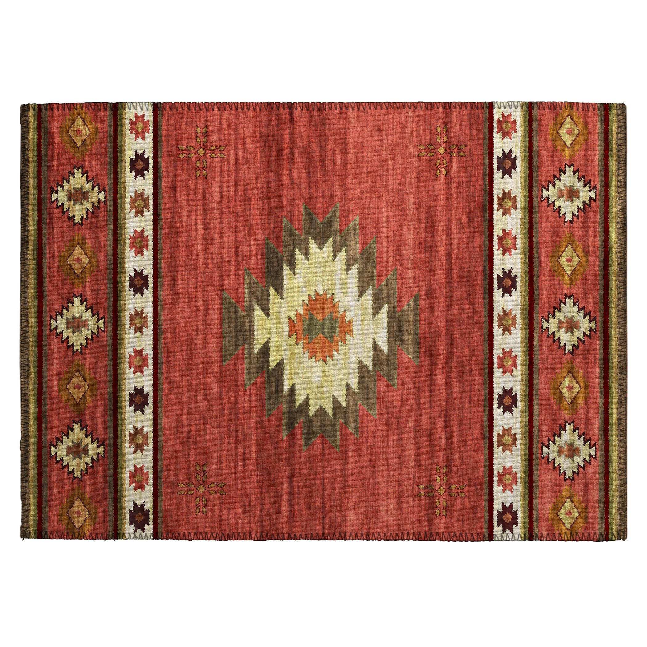 Dalyn Rugs Phoenix Ph4 Red Washable 2'6" X 3'10" Indoor Outdoor Area Rug, Easy Clean, Machine Washable, Non Shedding, Bedroom, Living Room, Dining Room, Kitchen, Patio Rug
