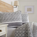 Great Bay Home 3-Piece Reversible Grey Full/Queen Quilt Comforter with 2 Shams | Lightweight, All-Season, Cozy, Modern Bedspread