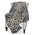 Catalonia Cheetah Print Fluffy Sherpa Throw Blanket, Super Soft Mink Fleece Couch Blanket, Tv Bed Fuzzy Blanket, Fluffy Comfy Wa