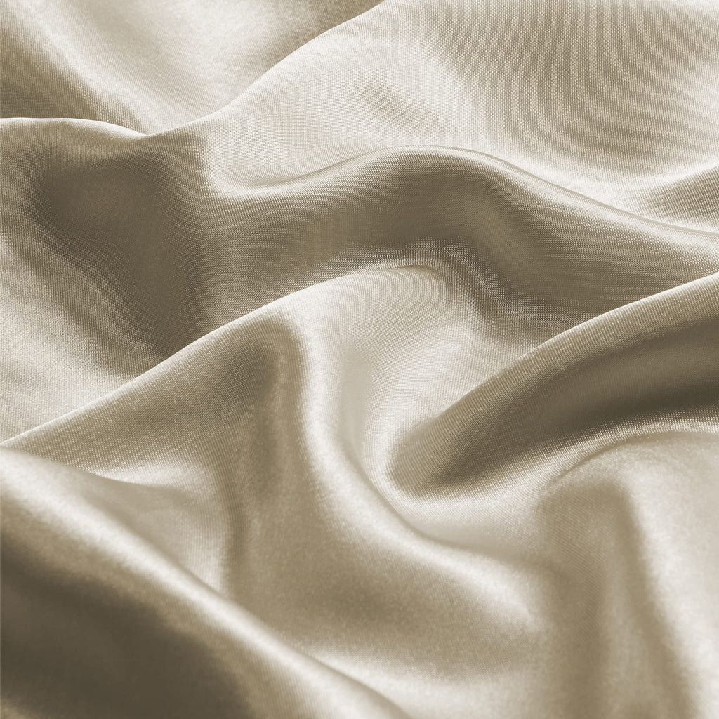 Bedelite Satin Pillowcase With Zipper, Taupe Pillow Cases Queen Size Set Of 2, Super Soft And Cooling Similar To Silk Pillow Cas