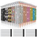 Seajan 24 Pcs Retractable Diamond Pen Glitter Rhinestone Pen Black Ink Cute Crystal Pens Metal Ballpoint Pens With 24 Replacemen