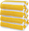 Utopia Towels [4 Pack Cabana Stripe Beach Towel, (30 x 60 Inches) Oversized 100% Ring Spun Cotton Pool Towels, Highly Absorbent 