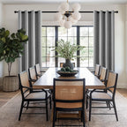 Chrisdowa Gray Linen Blackout Curtains 96 Inches Long For Bedroom Nursery Living Room Darkening Grey Grommet Curtain Drapes 2 Pa