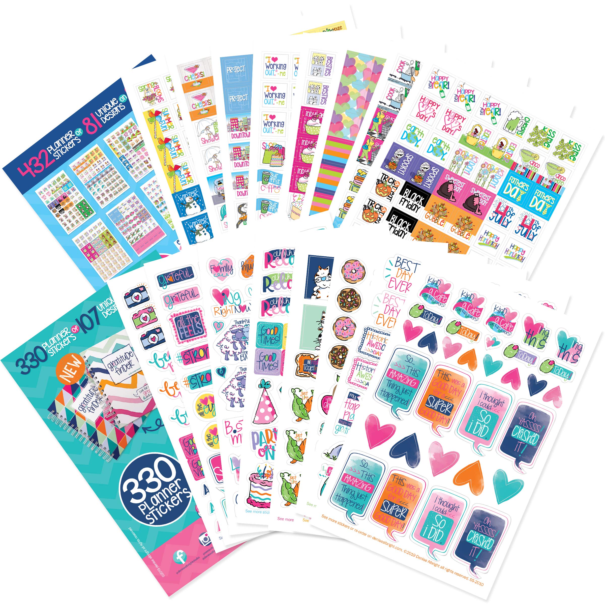 762 Planner Stickers Bundle For Every Gal Including Holidays, Birthdays, Date Nights, Party, Work Deadlines, Travel For Calendar