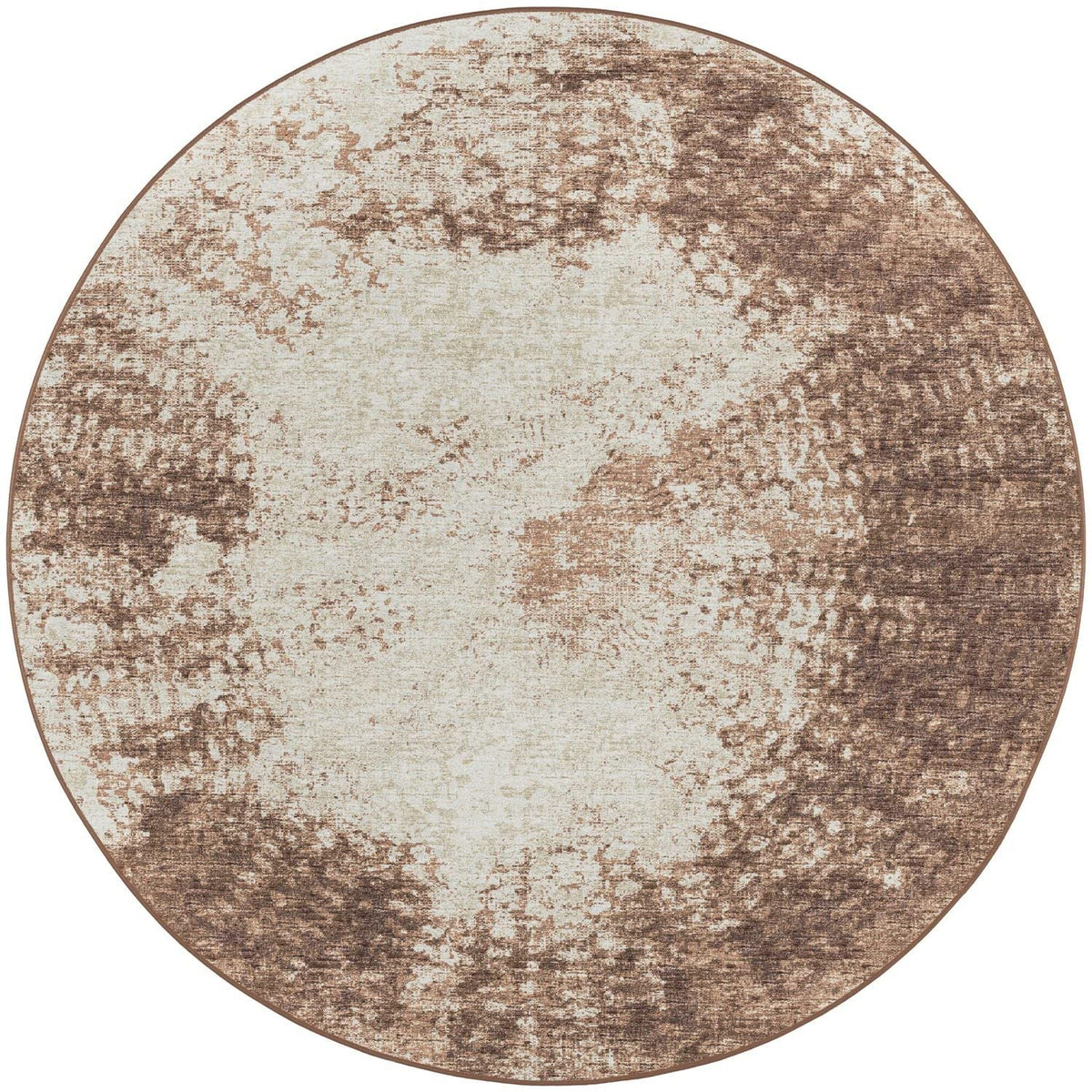 Winslow Wl1 Brown Transitional Rug Round 8' X 8'