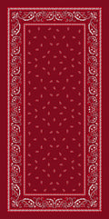 Bahia llection by Dohler Bandana Red Brazilian Velour Beach Towel 30x60 hes, Red, White