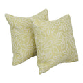 Blazing Needles Square Polyester Jacquard Throw Pillows, 17", Florian Pineap 2 Count