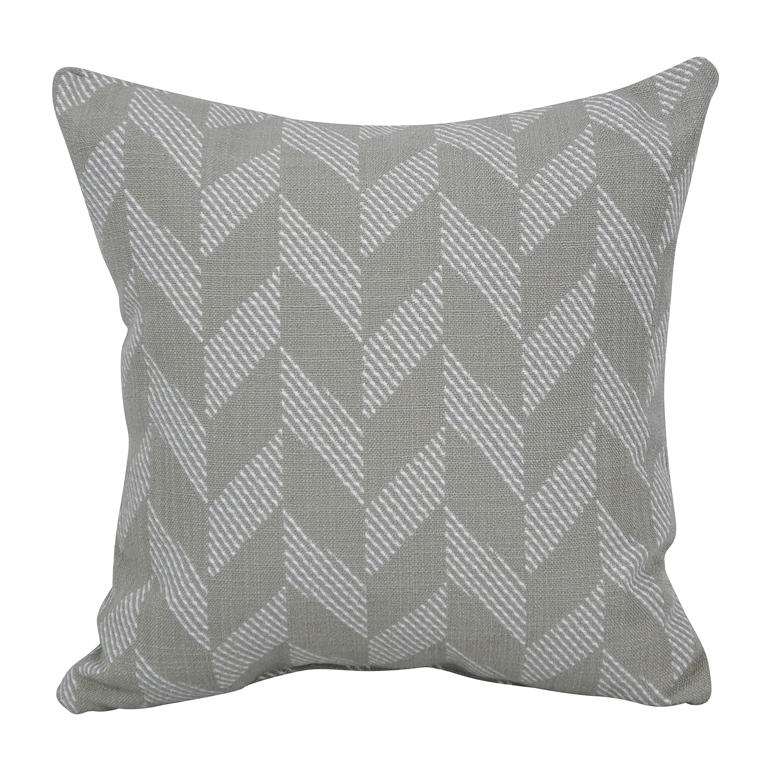 Blazing Needles Square Polyester Jacquard Throw Pillows, 17", Gannawls Khaki 2 Count