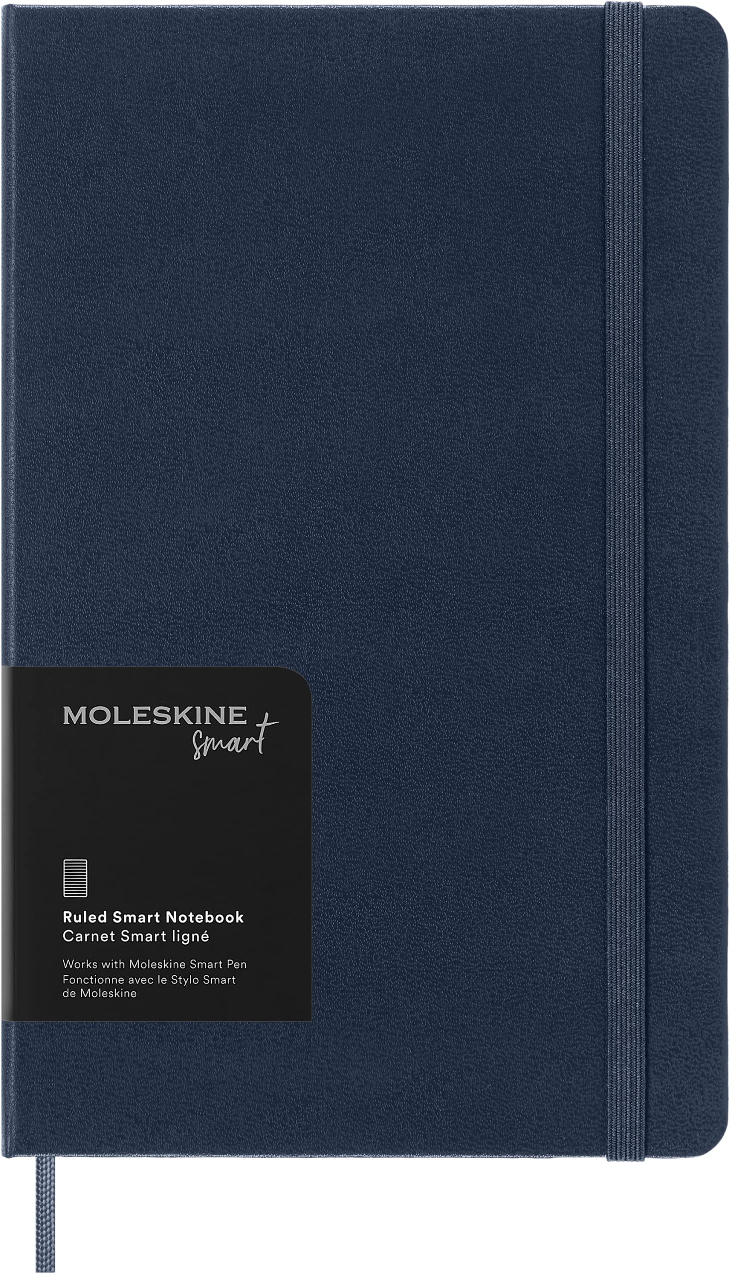 Moleskine Smart Notebook, Large, Ruled, Sapphire Blue, Hard Cover (5 X 8.25)