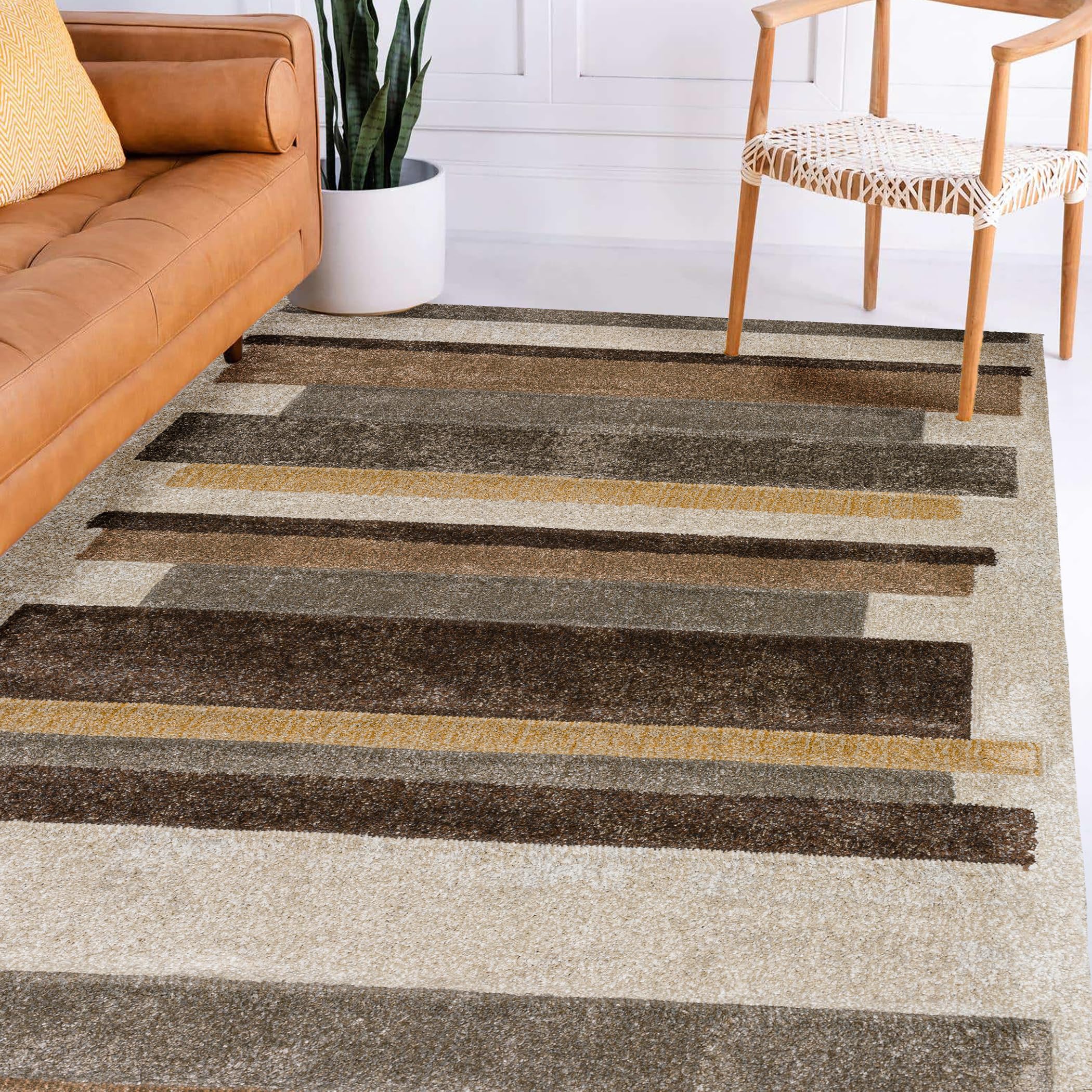Dalyn Rug Carmona Co2 Flax 5'1' X 7'5' Rectangle Soft Area Rug, Easy Clean, Non Shedding, Bedroom, Entry, Living Room, Dining