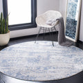 Safavieh Amelia Collection Area Rug - 10 Round, Ivory & Blue, Modern Abstract Design, Non-Shedding & Easy Care, Ideal for High 