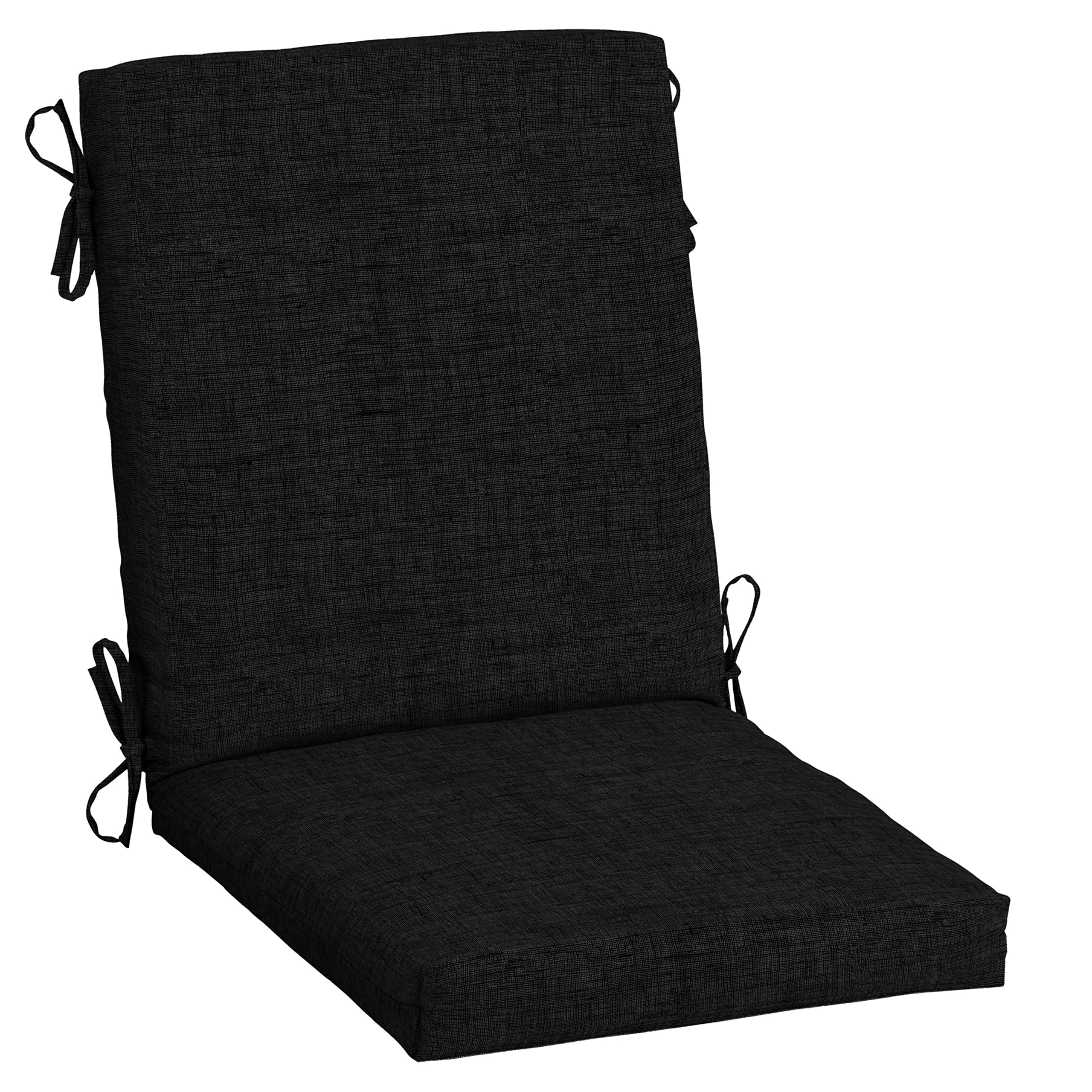 Arden Selections Outdoor Dining Chair Cushion 20 X 20, Water Repellent, Fade Resistant 20 X 20, Black Leala