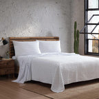 Wrangler - Sheet Set, Breathable & Wrinkle Resistant Bedding, Includes Matching Sham & Pillowcase, Yellowstone Inspired, Western Luxurious Bedding Set (Stamped Logo Blue, Twin)