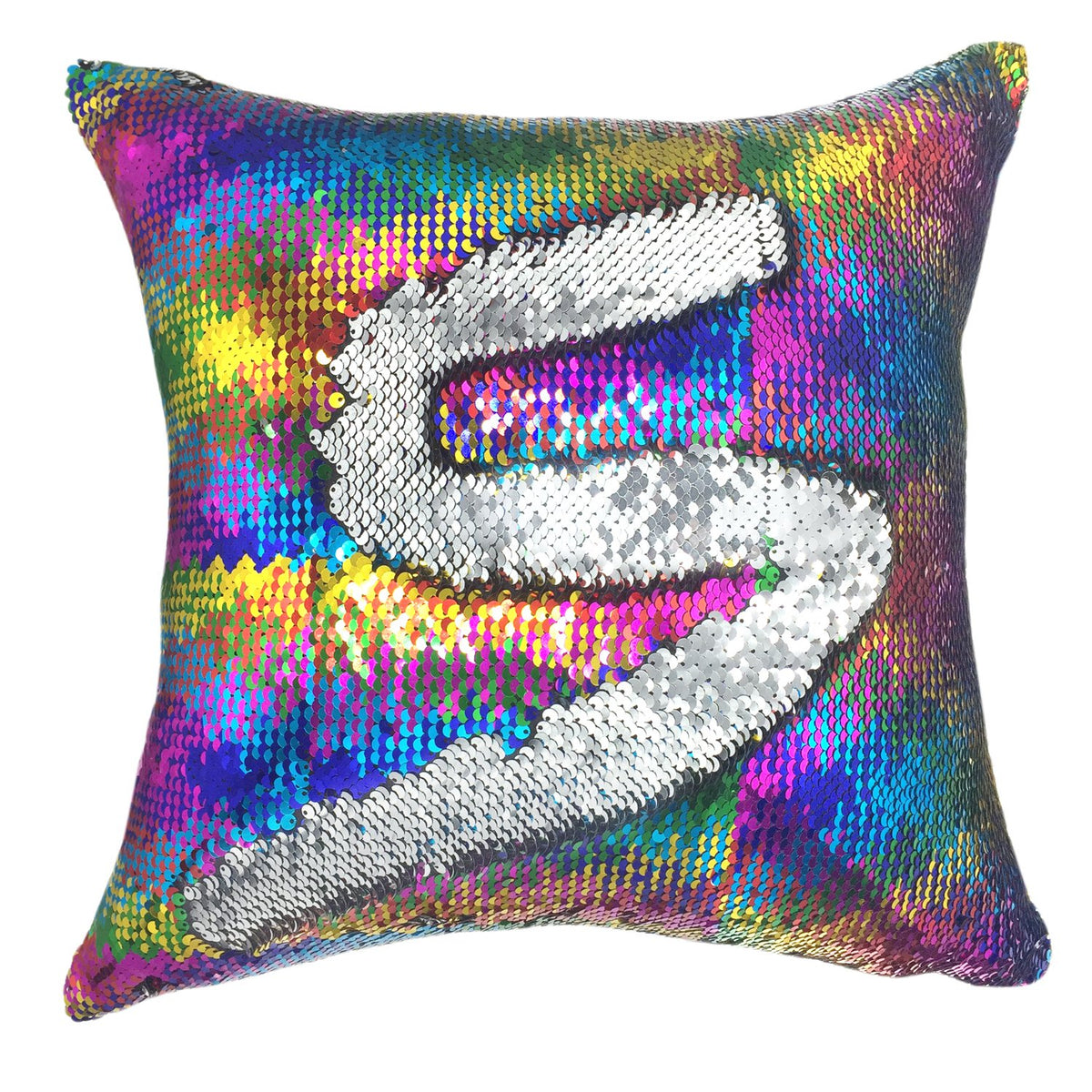Your Smile Mermaid Throw Pillow Case Magic Reversible Sequins Decorative Cushion Cover Pillowcase For Couch Sofa Bed,16 X 16 Inc