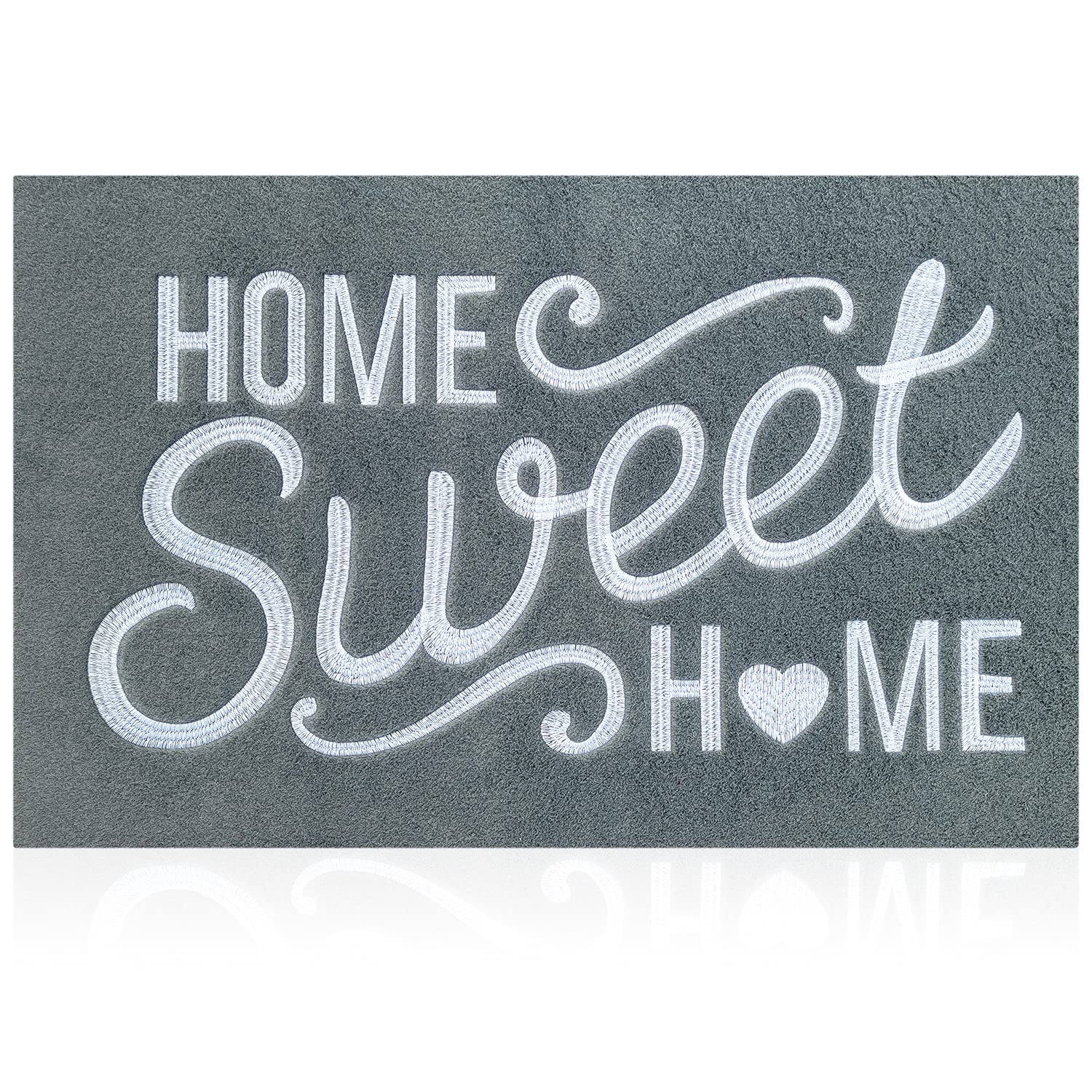 Aazzkang Gray Doormat With Non Slip Rubber Backing Home Sweet Home Mats Decorative Easy To Clean Welcome Entrance Mats 18'X30'