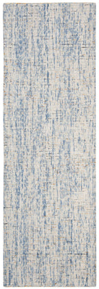Safavieh Abstract Collection Runner Rug - 2'3'' X 16', Dark Blue & Rust, Handmade Wool, Ideal For High Traffic Areas In Living R