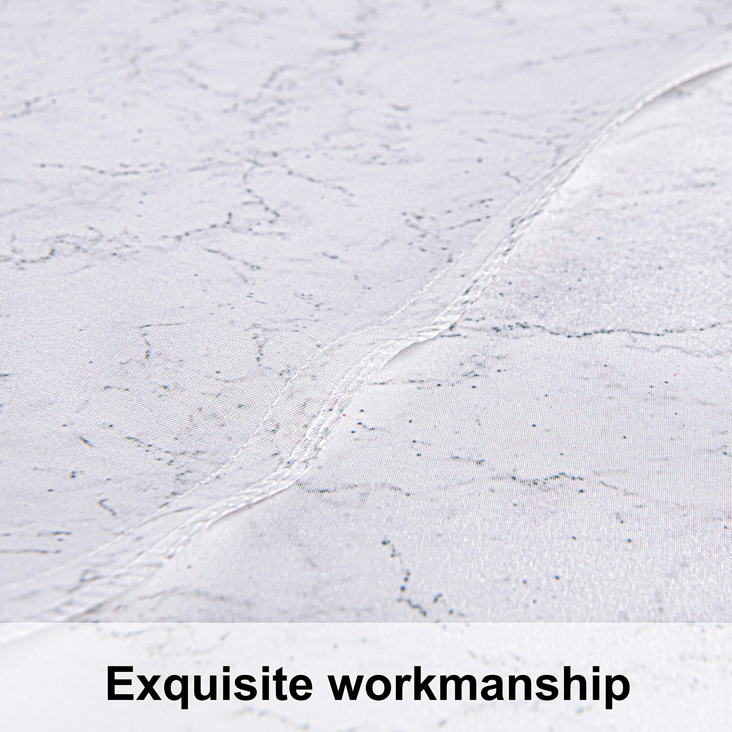 Ntbay 2 Pack Satin Queen Pillowcases For Hair And Skin, Luxurious And Silky Marbling Printed Pillow Cases With Envelope Closure, 20X30 Inches, White