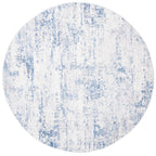 Safavieh Amelia Collection 5' Round Ivory/Blue Ala700A Modern Abstract Non-Shedding Dining Room Entryway Foyer Living Room Bedro