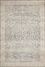Loloi Ii Hathaway Collection Hth-02 Denim / Multi 2'-3'' X 3'-9'', .25'' Thick, Accent Rug, Soft, Durable, Printed, Modern, Low