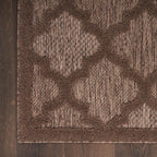 Nourison Easy Care Indoor/Outdoor Brown 6' X 9' Area Rug, Easy Cleaning, Non Shedding, Bed Room, Living Room, Dining Room, Backyard, Deck, Patio (6X9)