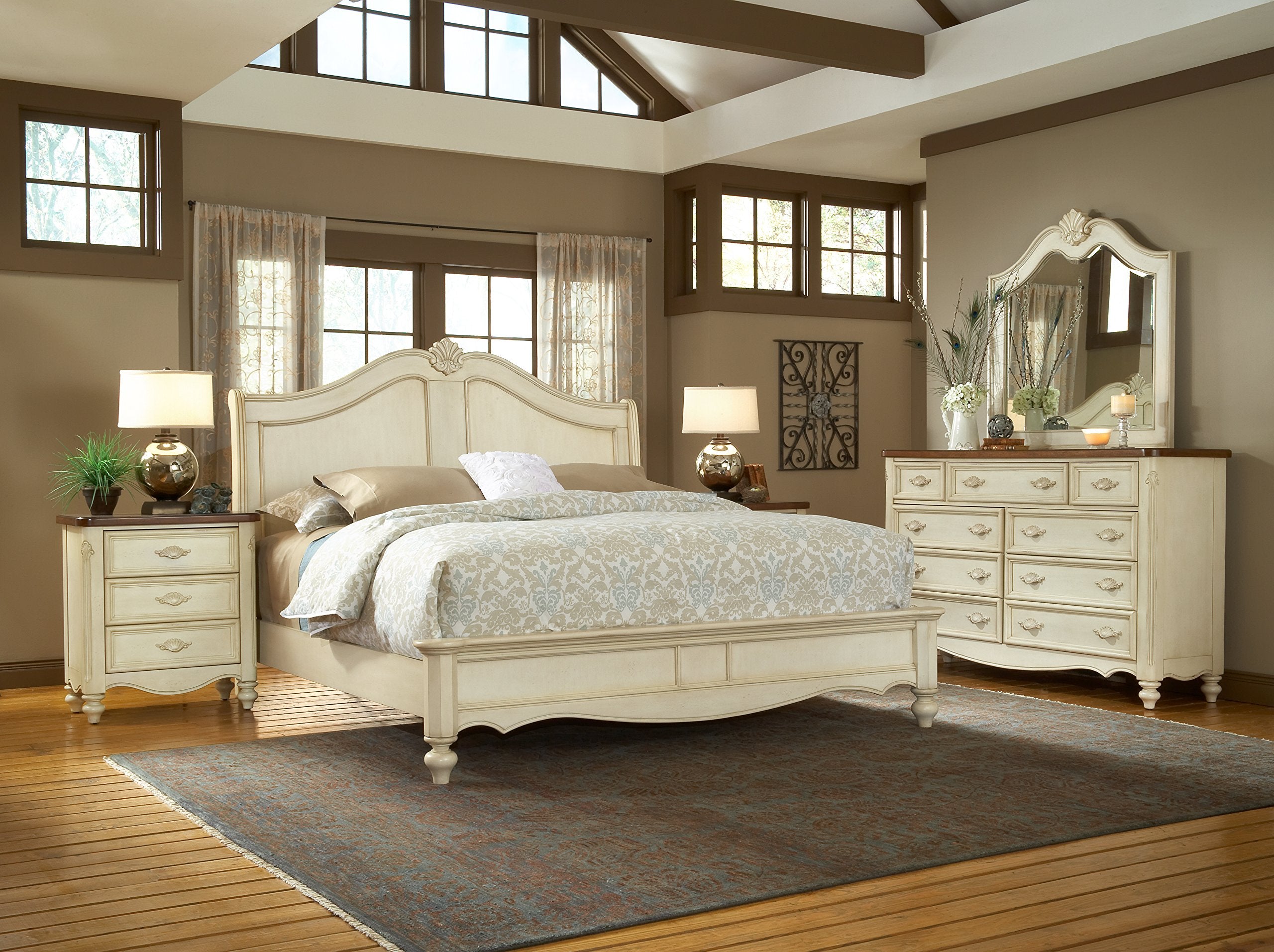 American Woodcrafters Chateau Sleigh Bed - Thumbnail 5