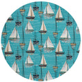 Addison Rugs Harpswell Ahp38 Seaglass 8' X 8' Indoor Outdoor Round Rug, Easy Clean, Machine Washable, Non Shedding, Bedroom, Living Room, Dining Room, Kitchen, Patio Rug
