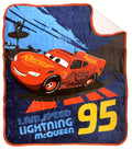 Jay Franco Disney Pixar Cars Lightning Mcqueen Sherpa Throw Blanket - Measures 50 X 60 Inches, Kids Bedding - Fade Resistant Sup